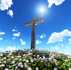 cross & flowers - 4-4-12