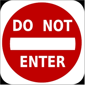 do not enter sign