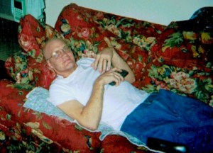 Joe on couch during cancer