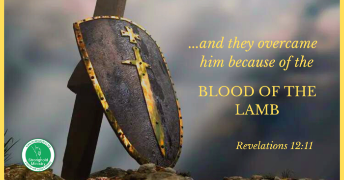 Revelations 12:11, "...and they overcame (the darkness) because of the Blood of The Lamb..."